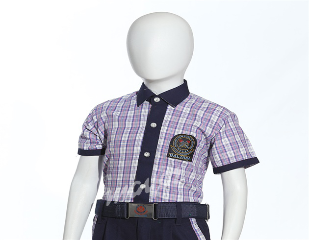 Summer Shirt Halfsleeves Purple Check
